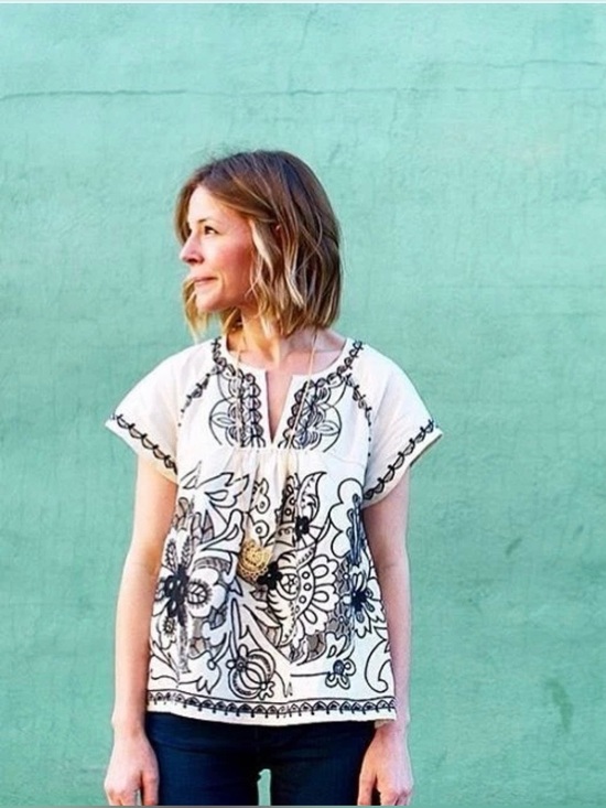 Anthropologie Tops - Anthropolgie Embroidered Rheya Tee, size 8